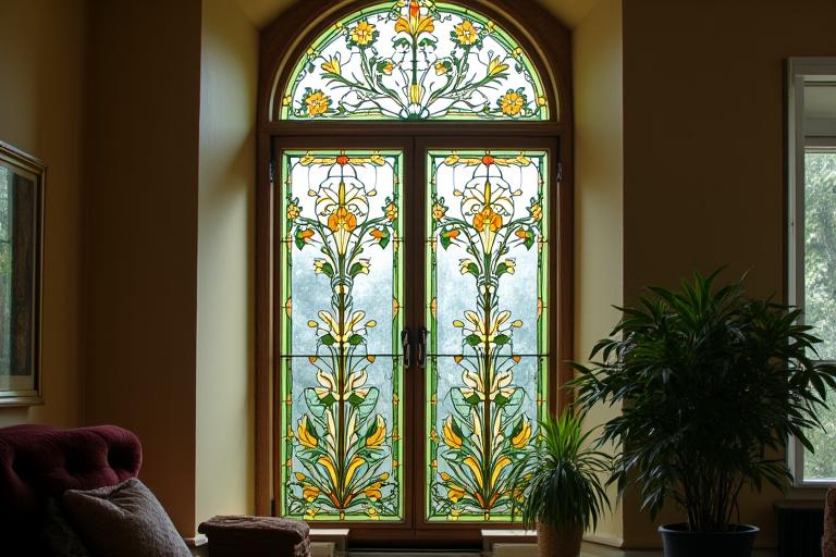 Jugendstil Villa Glasfenster Restaurierung